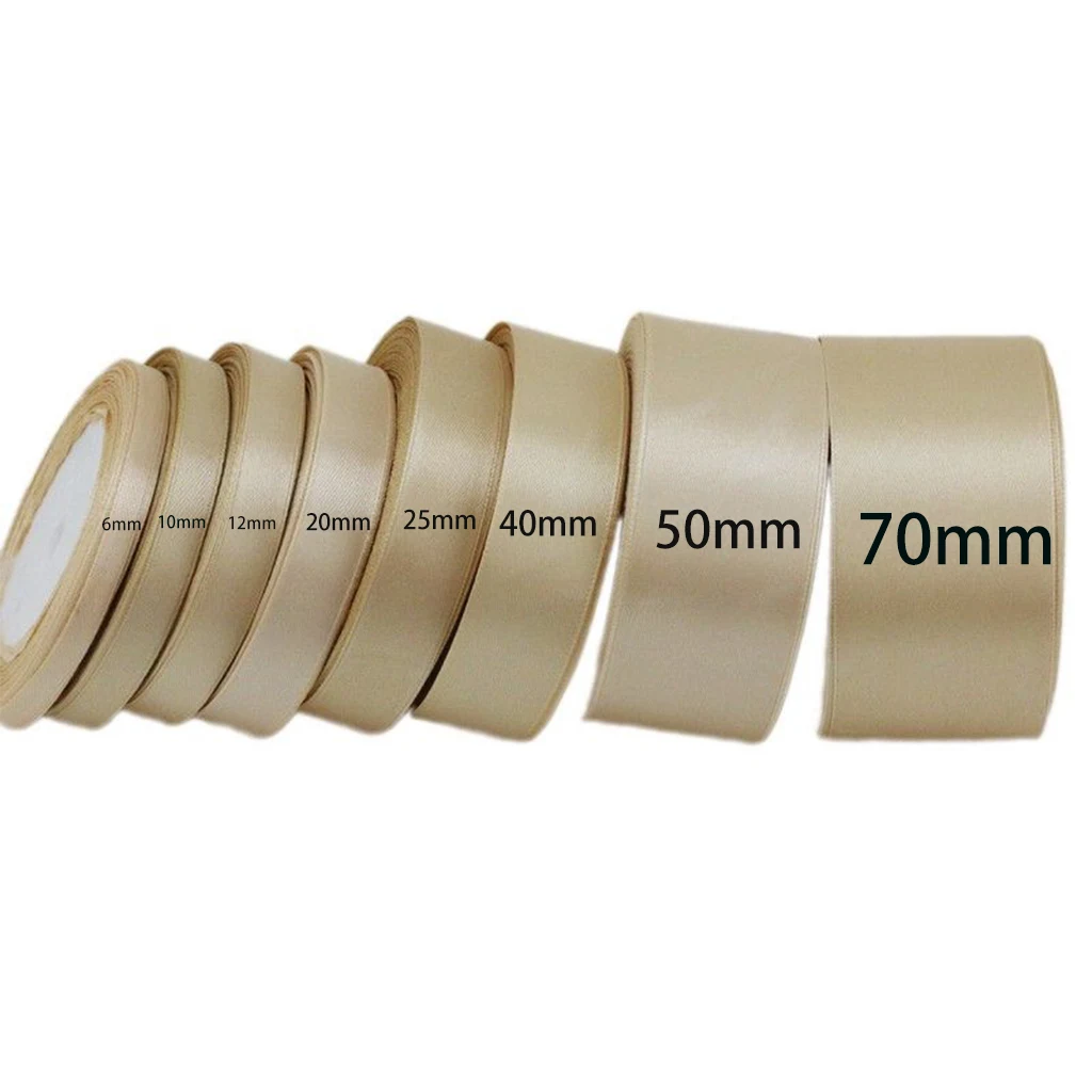 (25 iarde/rotolo) Nastro di raso champagne Confezione regalo all\'ingrosso Nastri natalizi