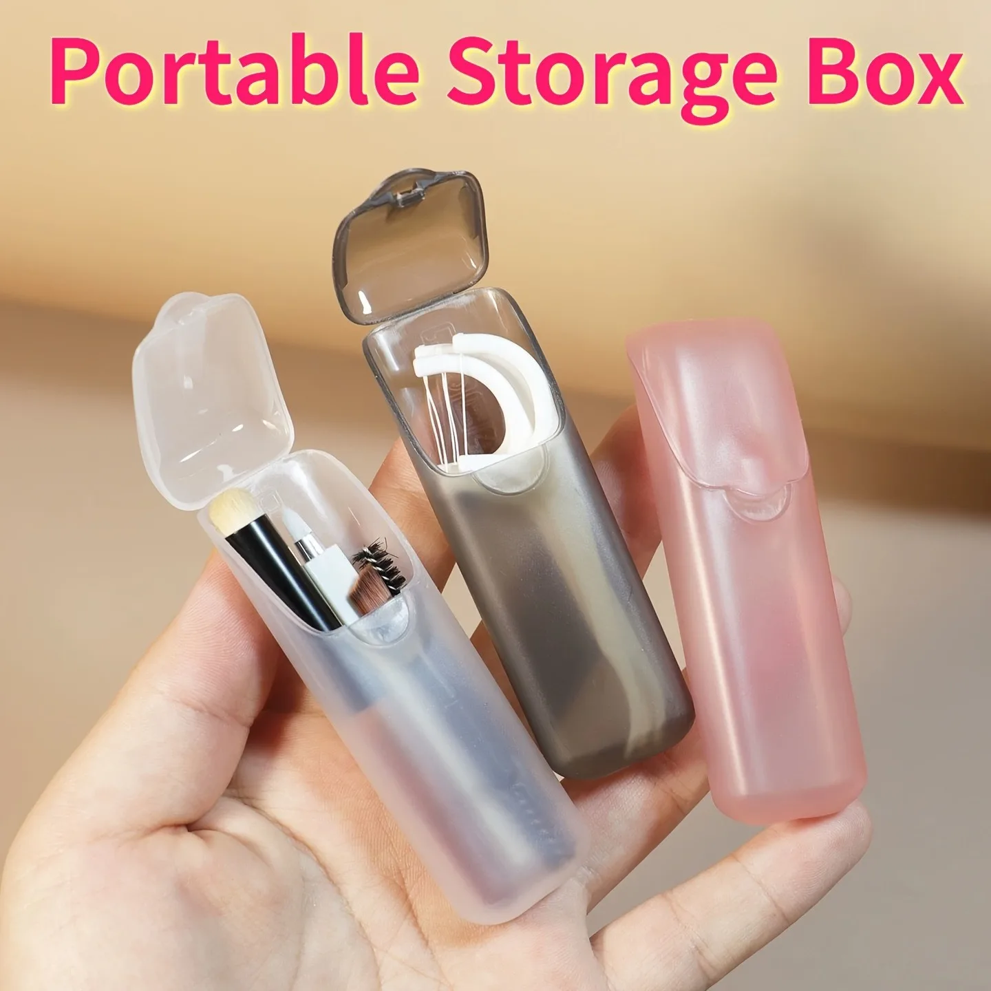 4/12PCS Mini Assorted Portable Box PP Plastic Organizer Travel Toothpicks Floss Pills Jewelry Multi Size