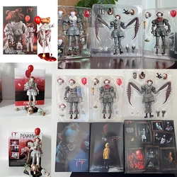 NECA Pennywise Joker Action Figure Toy Doll Horror Halloween Christmas Gift 18cm Bookshelf Ornament