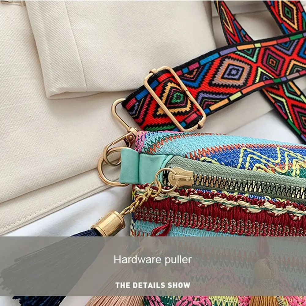 Koreaanse Stijl Geweven Tas All-Match Handtas Crossbody Tassen Bohemian Schoudertas Franje Heuptassen Grote Capaciteit Damestas