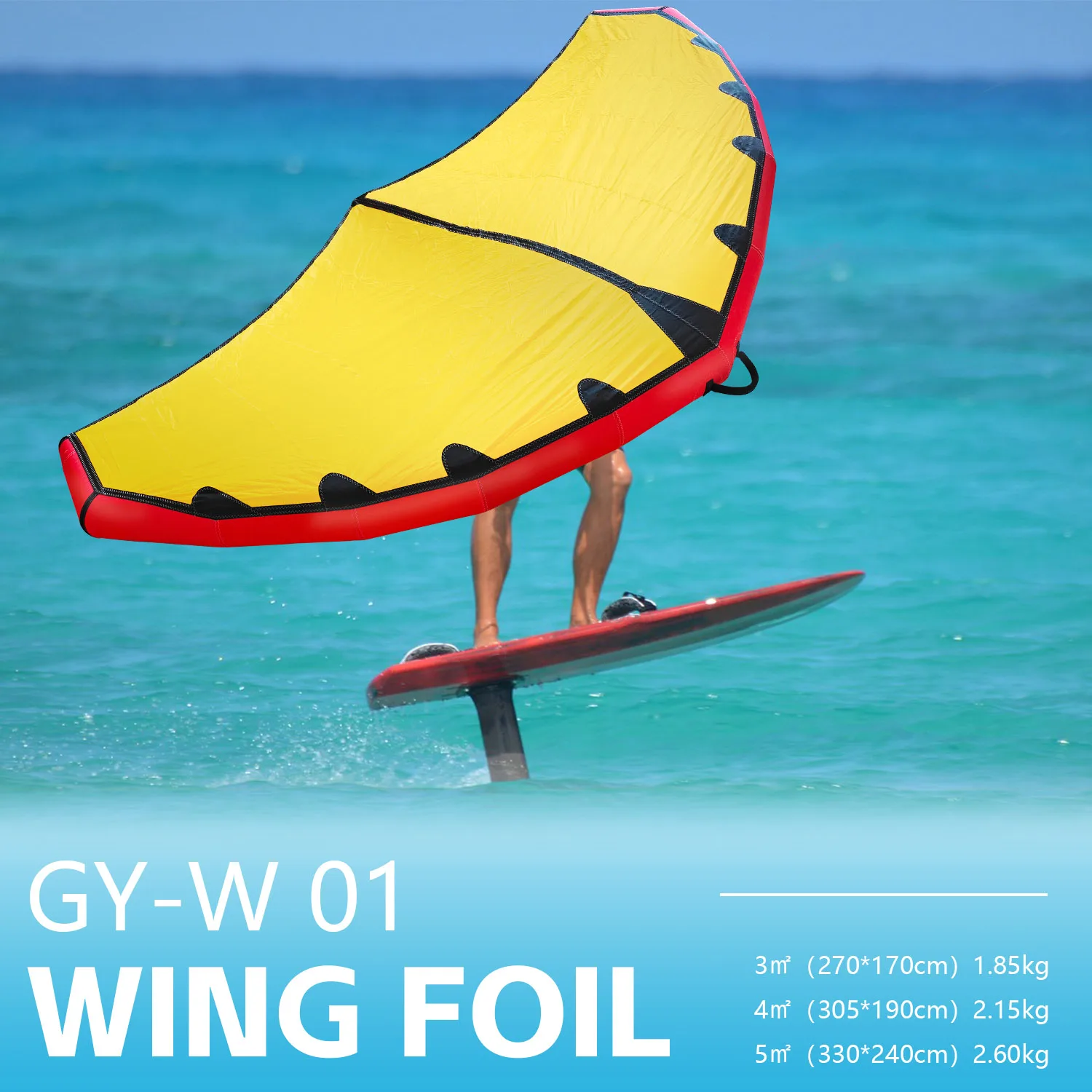 Hot Sale High Quality Kitesurfing Inflatable Wing Surf Foil Hydrofoil Windsurf Kite Wind Surfer Board Sail Hydrofoil Wingfoil view 2