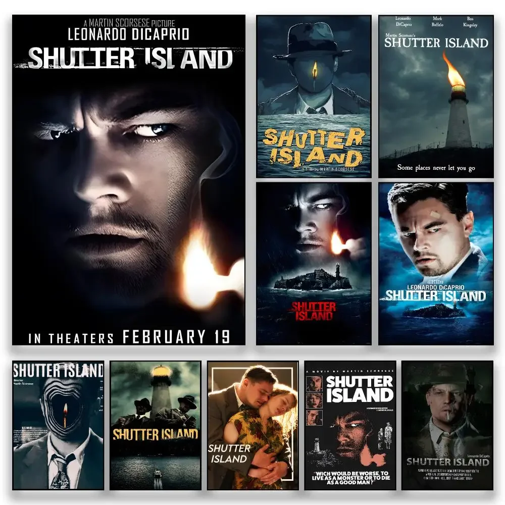 Movie S-Shutter Island Cinematic Classic Drama New Poster HD Wall Decor for Bedroom Living Room Dorm Bar Cafe Gift