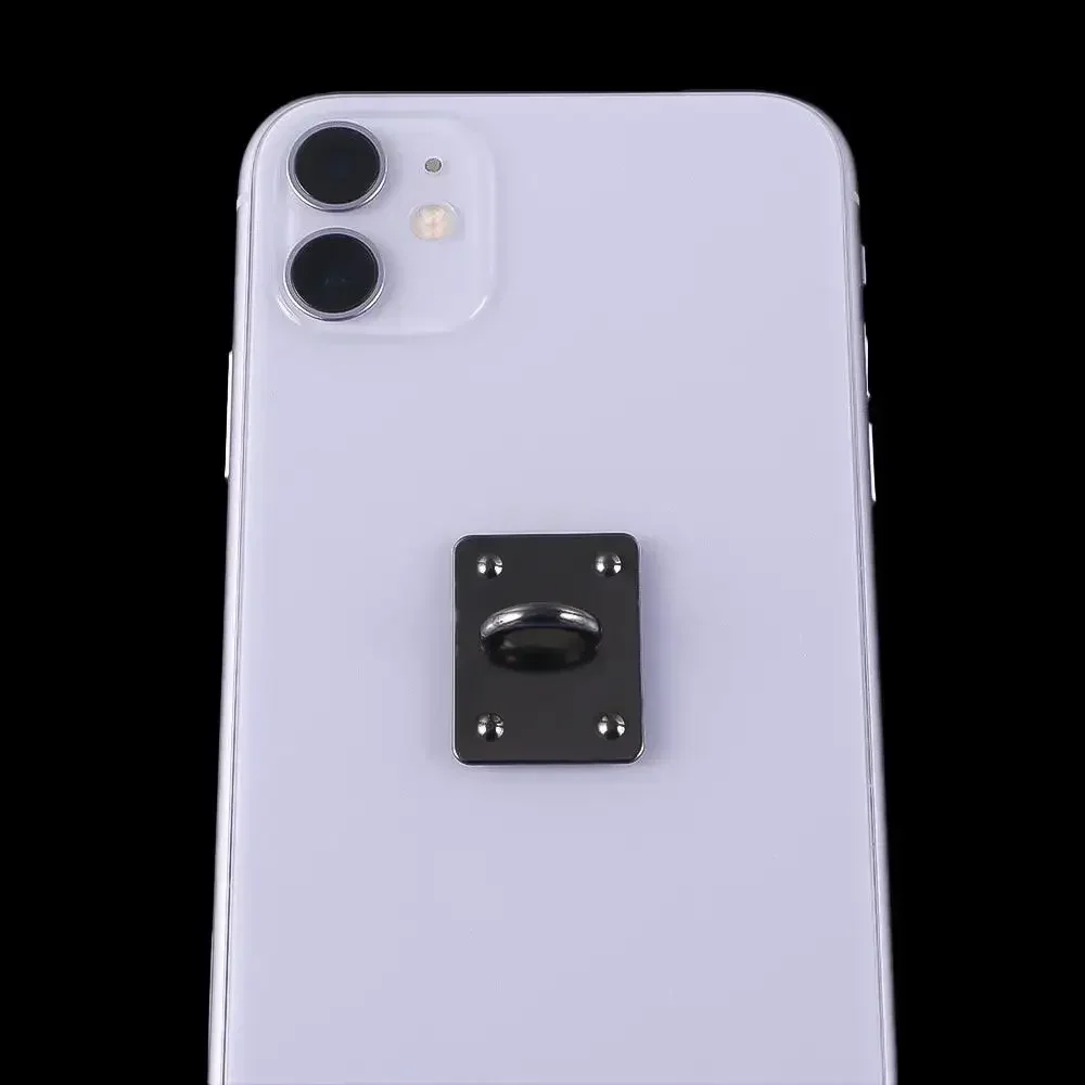 2pcs Adhesive Metal Heart Phone Charm Holder Mobile Phone Case Finger Ring Stand Hook Buckle Charm Clasp Accessory