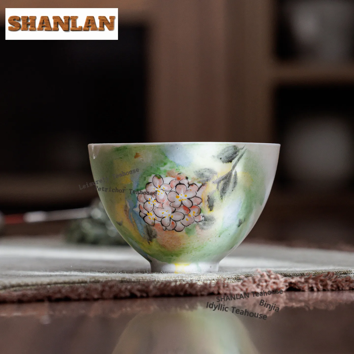 

90ml Hand-painted Dream Garden Teacup Zen Tea Bowl Jug Tea-tasting Meditation Cup Chazhan Master Cups Household Drinkware Gift