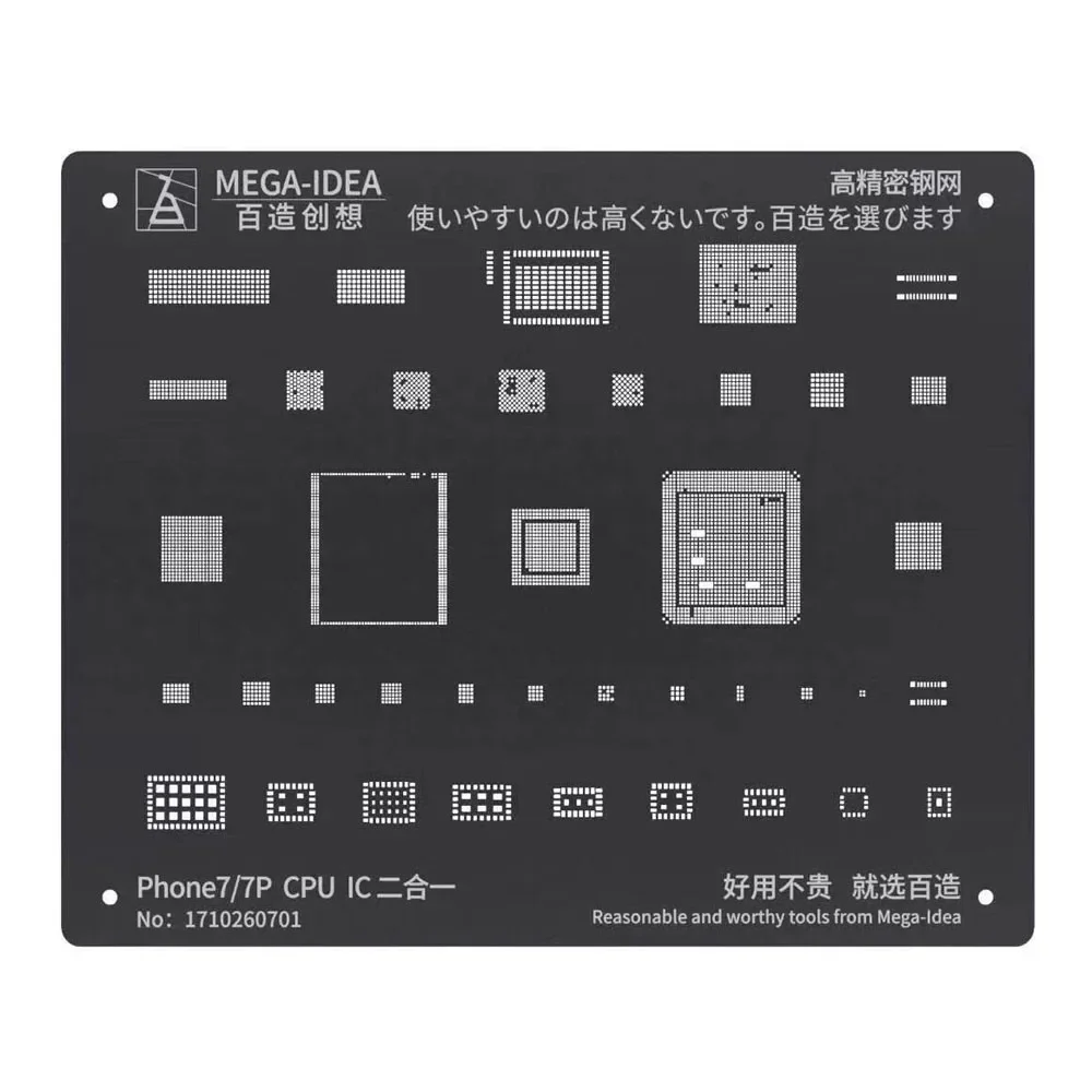 MEGA IDEA BGA reballing stencil for iphone 13 12 pro max mini 6 7 7PLUS 6S 6sP X XS XR XSMAX 11 11PRO PROMAX A8 A9 A10 A11 A12