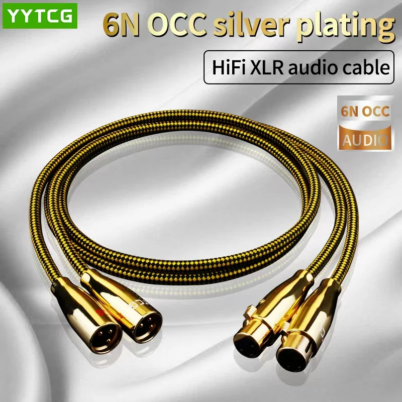 

HiFi XLR Cable High Quality 6N OCC Silver Plated XLR Male to Female Audio Cable for Microphone Mixer Amplifier Speaker