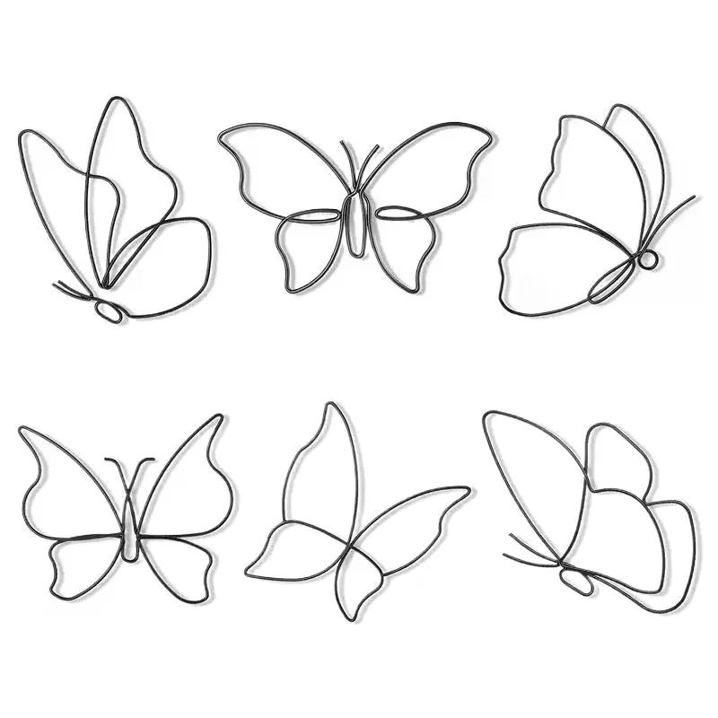 Metal Butterfly Wall Decor (6 Butterflies) Butterfly Metal Wall Art Metal Butterfly Wall Decor Five Pieces Butterfly Wall Art