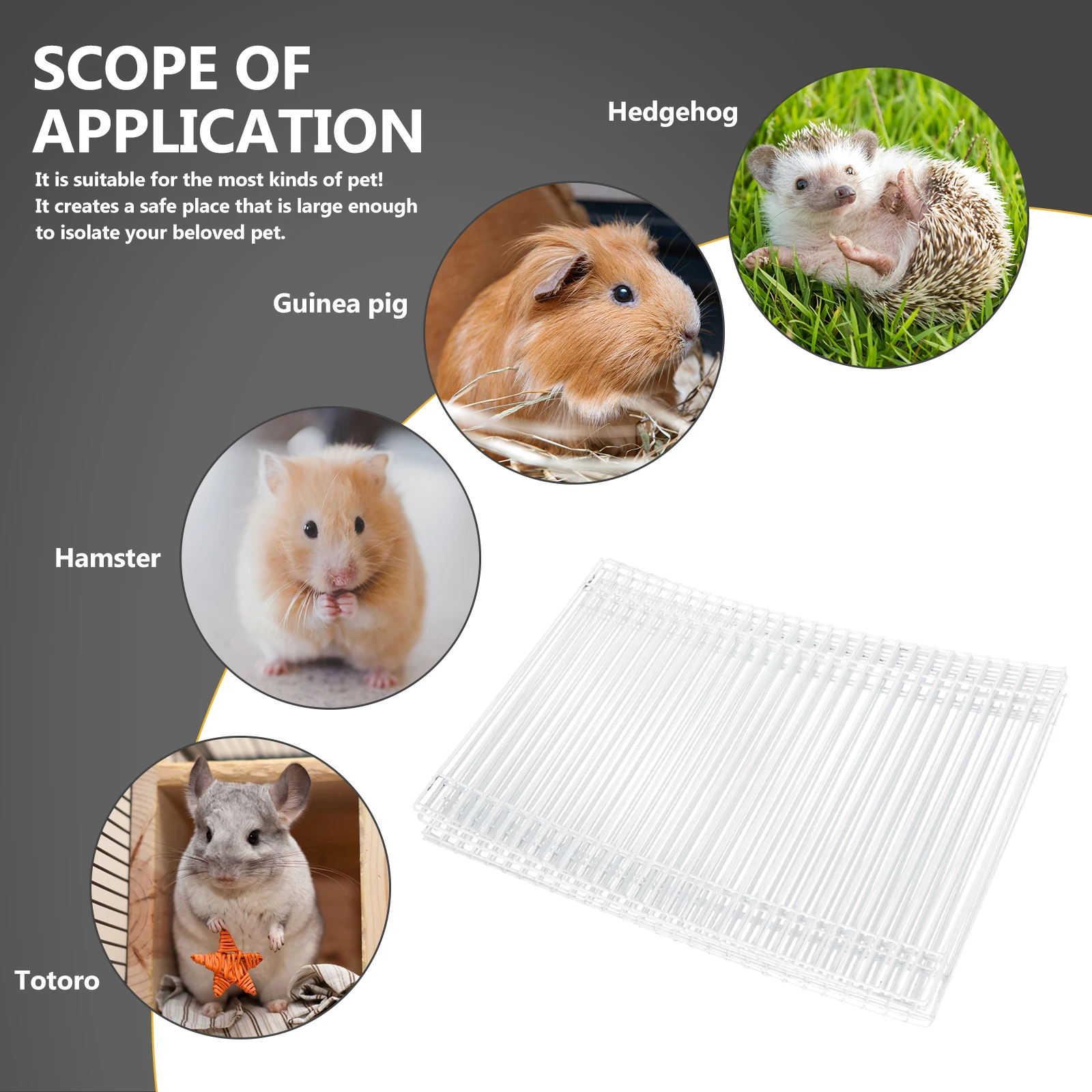 

1 set Small Pet Fence 23x35cm White Panels Durable Metal Indoor Outdoor Playpen Hamsters Enclosure Isolation Gate Scratch