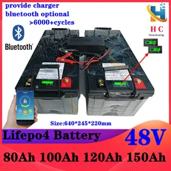 Waterproof 48V 80Ah 100Ah 120Ah 150Ah LiFepo4 Lithium Battery for 5KW Motorhome Solar Storage Boat Inverter Golf Cart