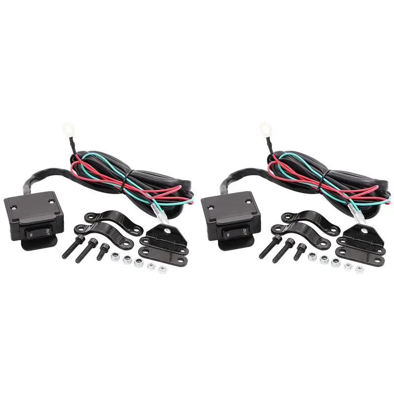 専用2x-12v-atvウィンチロッカースイッチ、ハンドルバーコントロールラインキット付き、atv-utv用