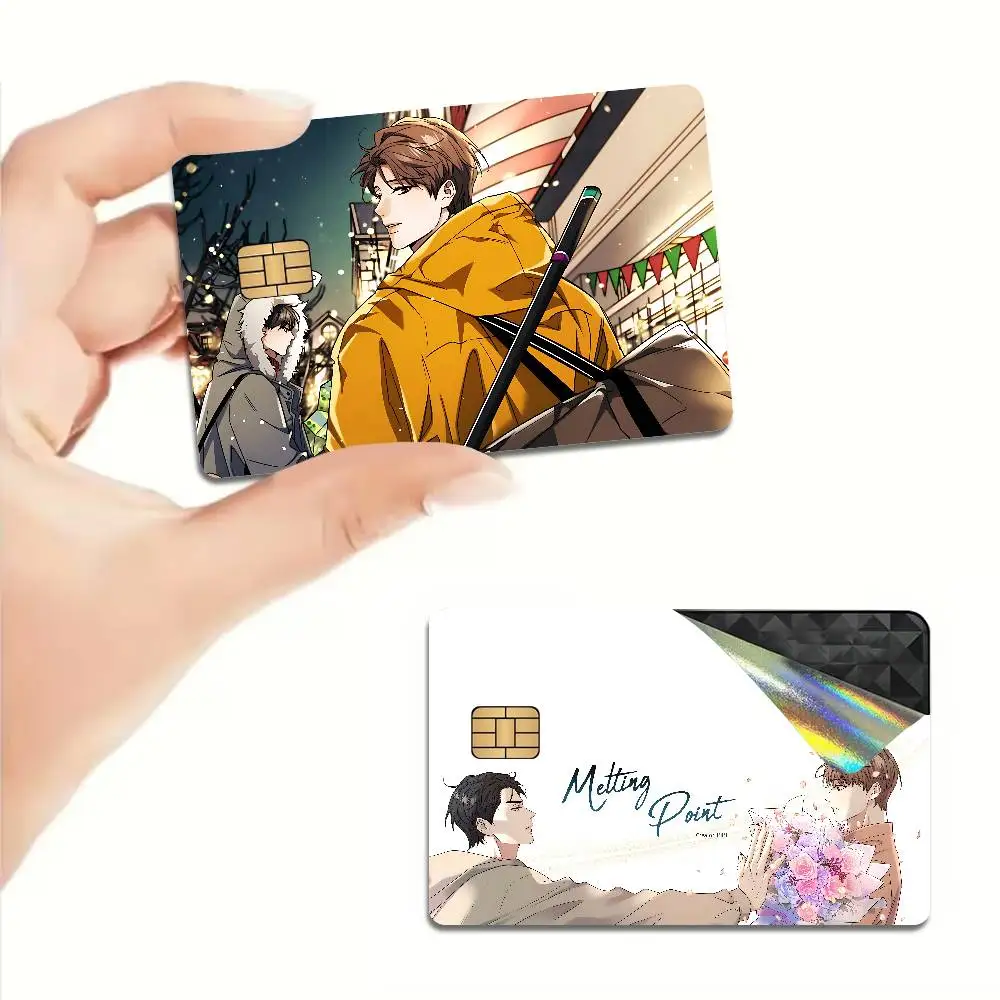 Melting Point bl Anime Cartoon Bear Skin Sticker Film Tape Case for Big Credit Debit Card Front Side