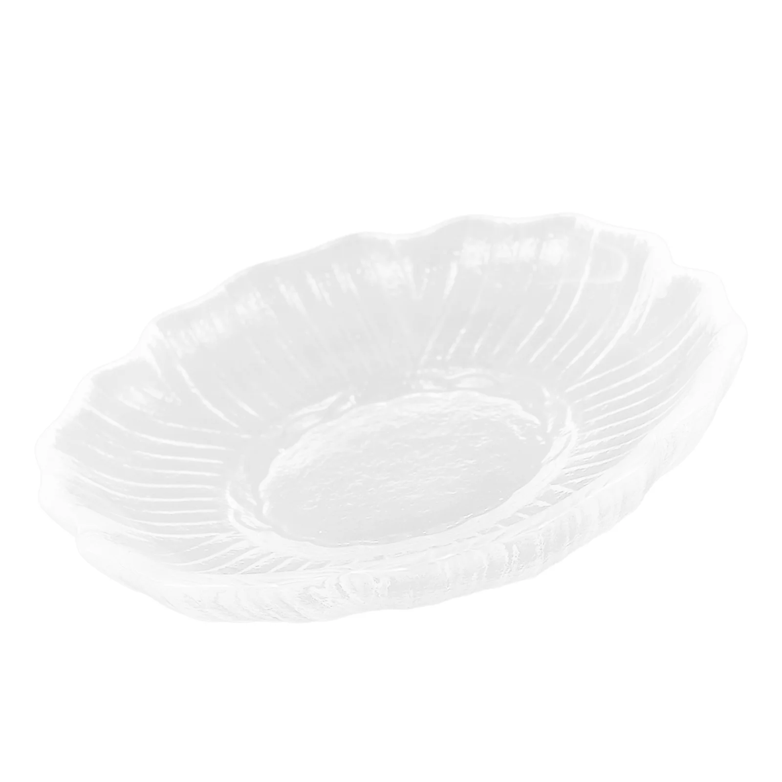 

Glass Tea Saucer Clear Design for Home Office Use Teacup Coaster Multipurpose Snack Plate Cookies Tray