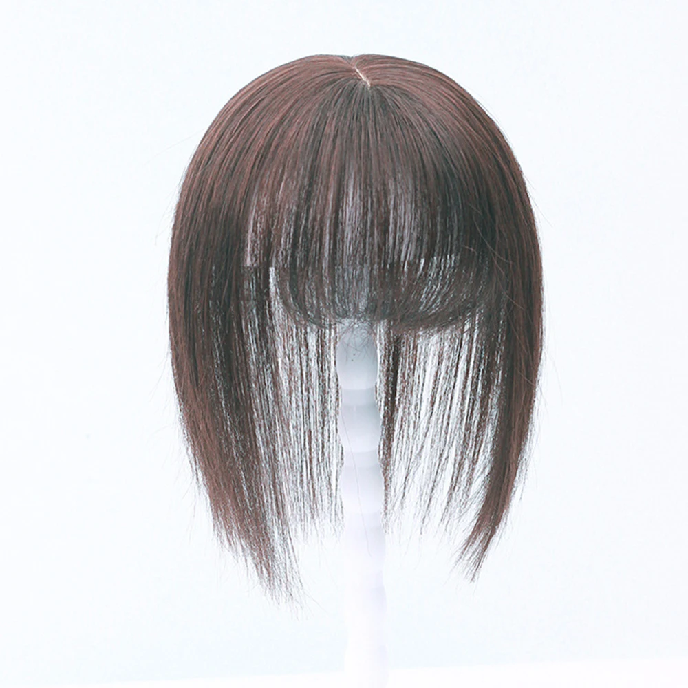 Haar Topper Menschliches Haar Für Frauen Natürliche Haar Pony Falsche Pony Menschliches Haar Fringe Clip In Overhead Pony Für Frauen haar Verlust