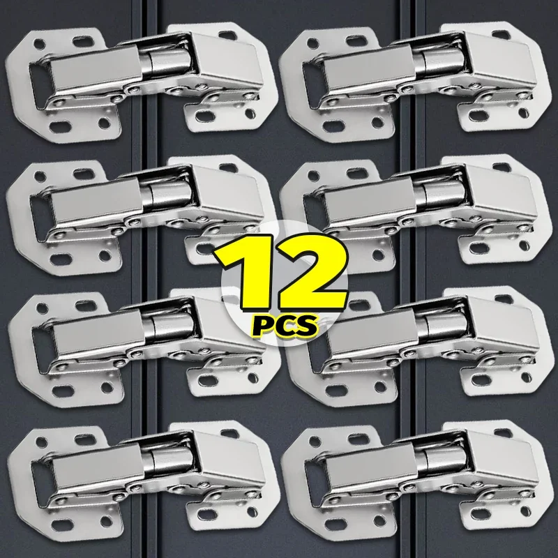 2/12 sztuk stalowe zawiasy do szafek 90 stopni bez wiercenia otworów szafka hydrauliczny bufor zawias zawiasy do szafek domowych sprzęt meblowy