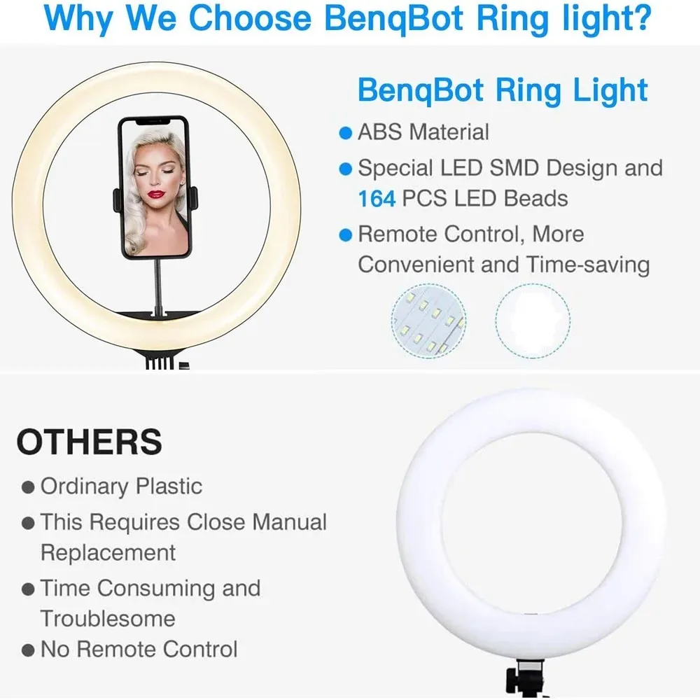 33CM Video Ring Lights Ściemnialne światło Selfie LED Light USB 26cm Lampa pierścieniowa ze statywem do robienia Youtube Ringlight