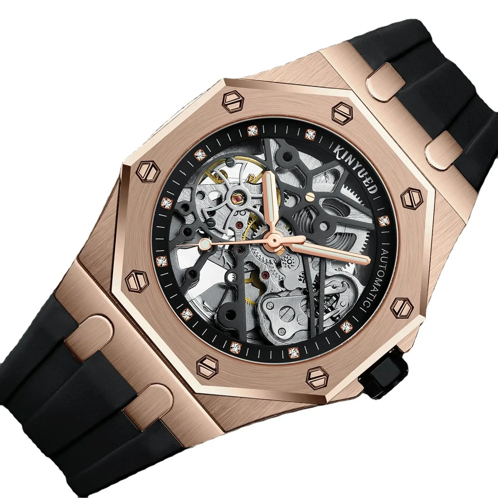 Waterproof Movement Automatic Watches Men Mechanical Watch For Wrist With Winding Winner Tourbillon Luminous Skeleton Man Rare