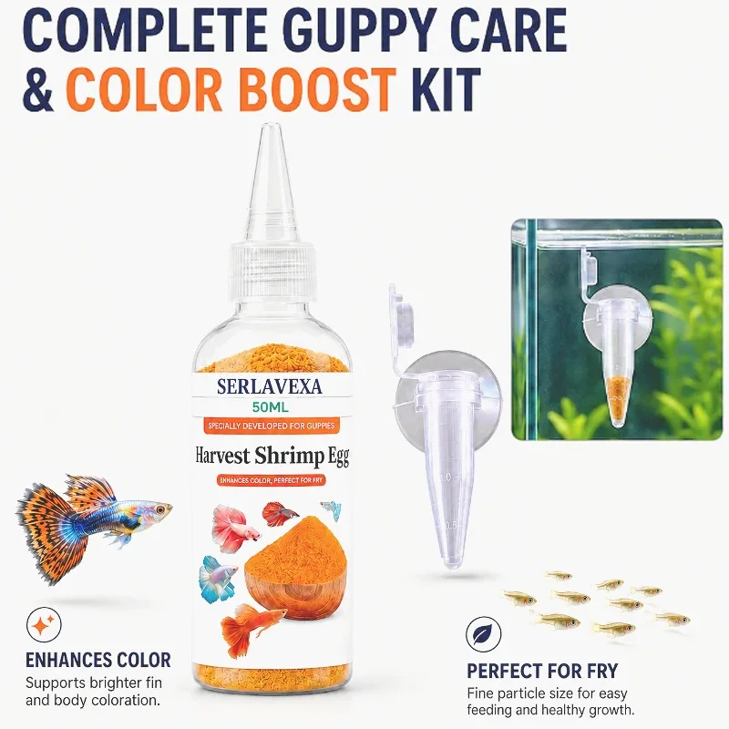 Micron Fry Starter Food for Guppy Betta Neon Tetra, Nutrient-Rich Powder W/ Precision Dropper for Healthy Growth & Vibrant Color