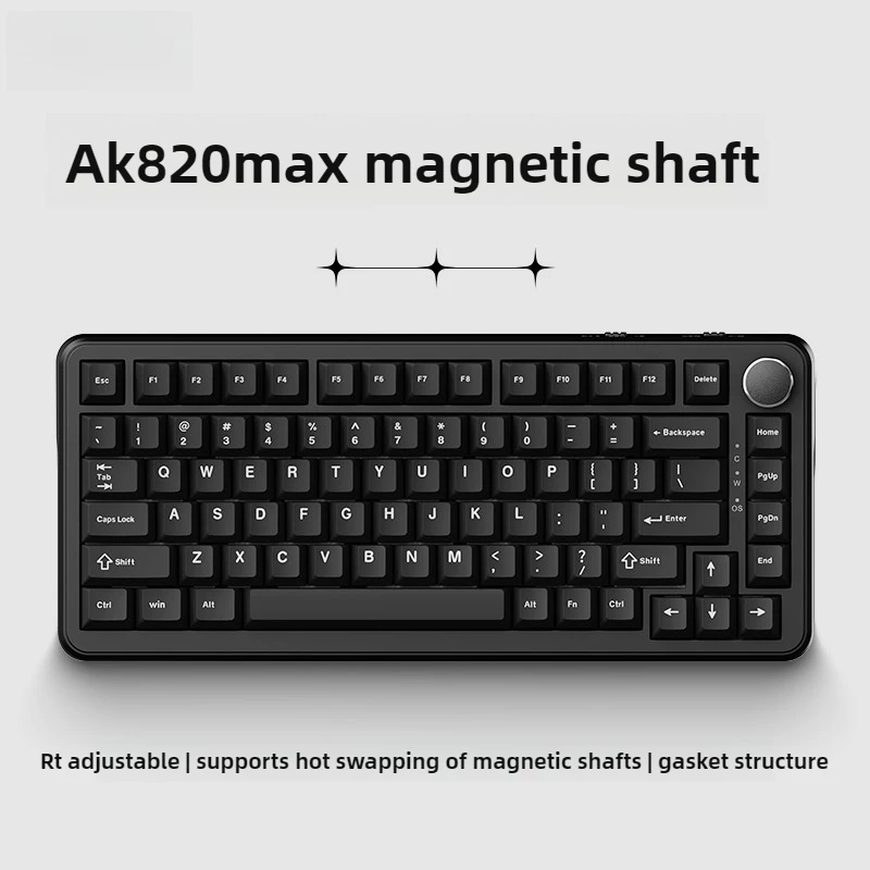 Magnetic Axis Side Engraving Mechanical Keyboard E-sports Wireless Bluetooth Three-mode RT Adjustable Key Path Low Latency