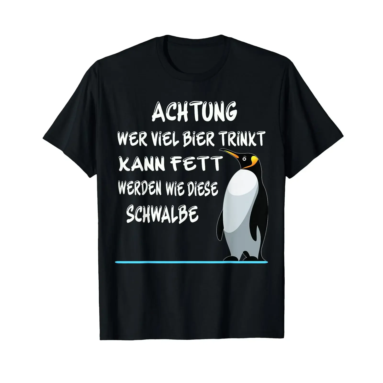 Warning those who drink a lot of beer will get fat like swallow T shirt vintage Washed Versatile Casual Stylish Slightly