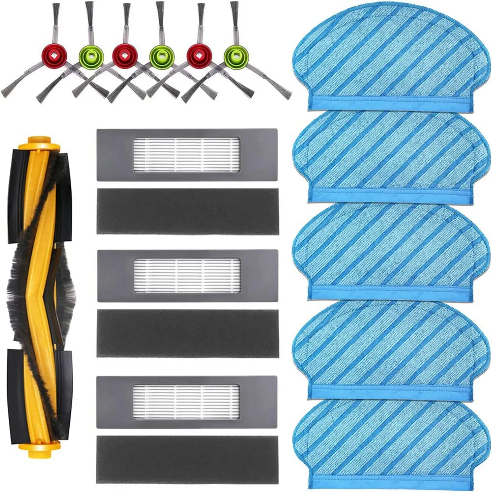 roller brush Replacement Parts Main Brush Side Brush HEPA Filter Compatible for Ecovacs 920 950 Robot Vacuum Cleaner Accessories