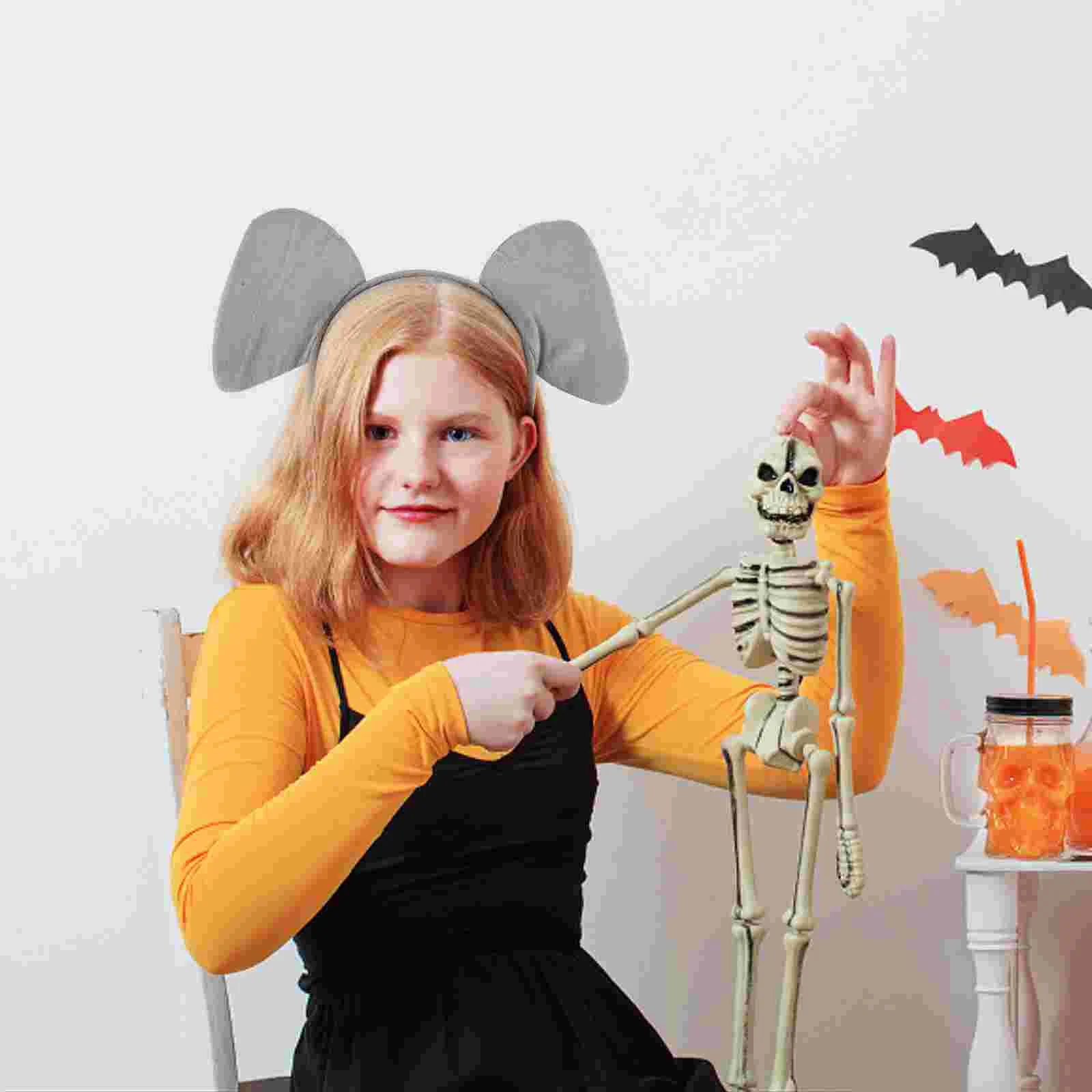 Diadema de elefante para Halloween, tocado con orejas de animales para mujer, decoración para el cabello, accesorio para niña, diademas para ropa para fiesta
