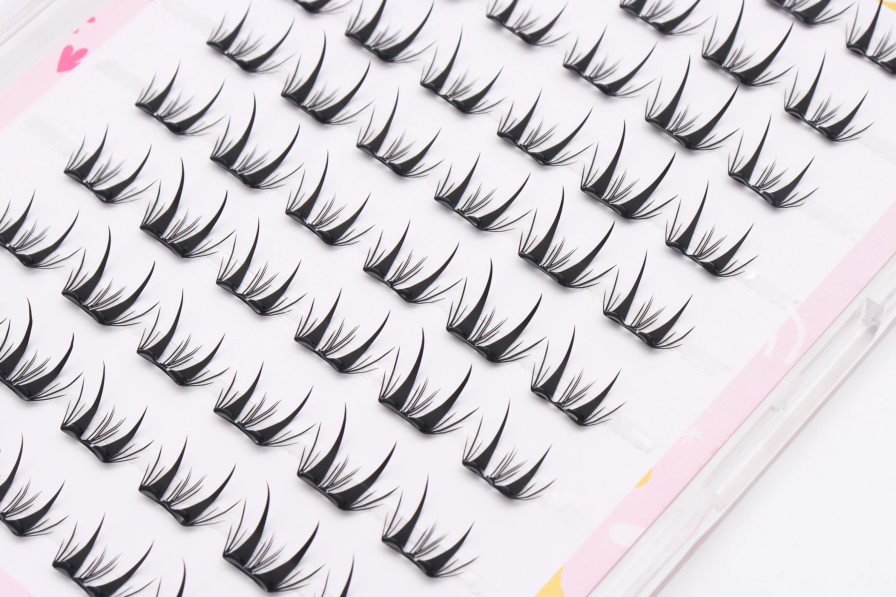 DINGSEN 10 Reihen Idol Lashes Selbstklebende Wimpern Natürliche Lange Anime Kleberfreie Cluster-Wimpern Make-up Korea Wimpern – Detail 24