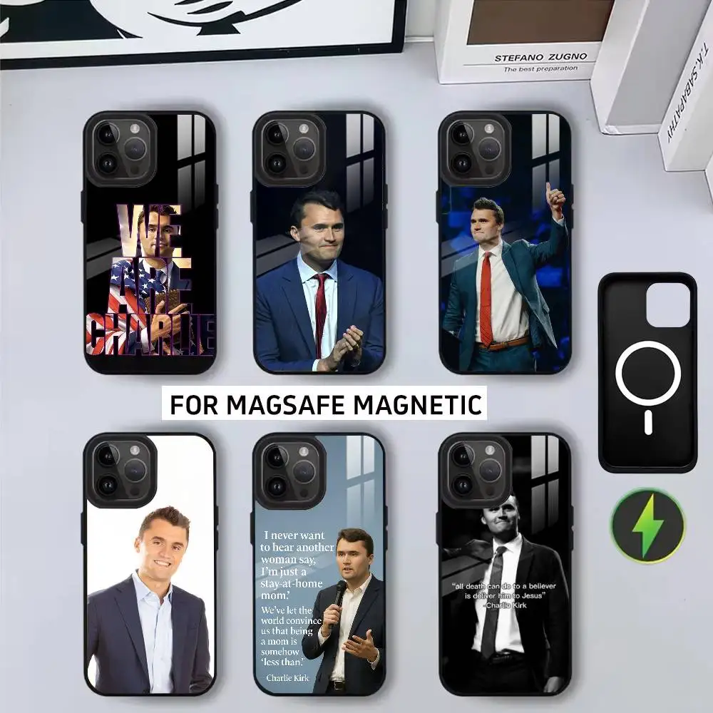 

Goodbye C-Charlie K-kirk-es Phone Case For iPhone17,16,15,14,13,12,11 Plus,Pro Magnetic For Magsafe Wireless Charging