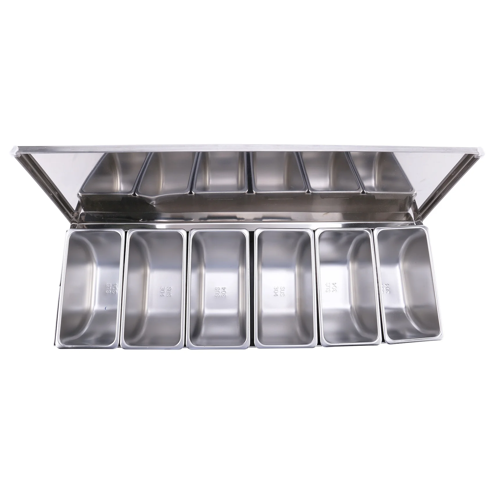 Stainless Steel Seasoning Box Restaurant Chef Seasoning Box with Lid Storage Box Household Seasoning Tank