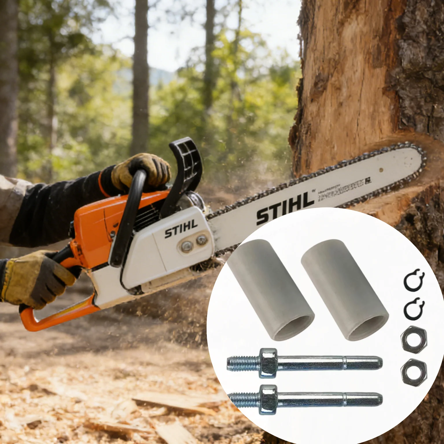 2Pack Chain Catcher Rollers Set For Stihl MS044 046 064 066 MS440 MS441 MS460 MS660 Chainsaw Replace Part For 1122 650 7700