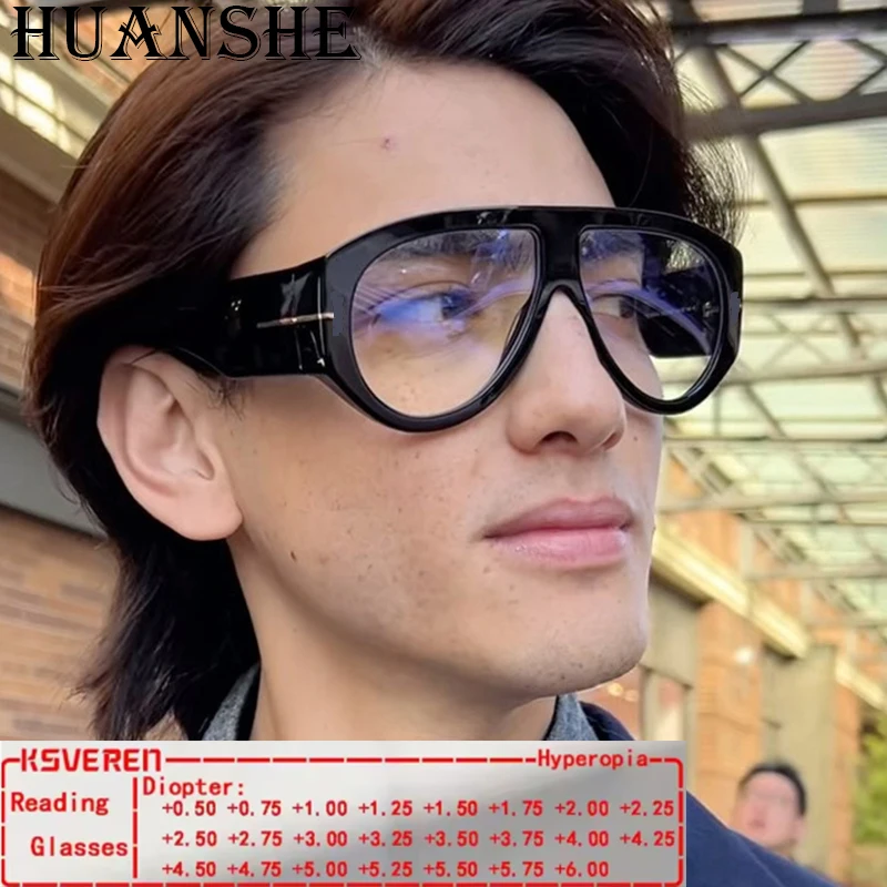 Fashion Oversized Pilot Reading Glasses For Men Women Anti Blue Light Glasses Rivets Presbyopia Eyeglasses Optical Magnifier