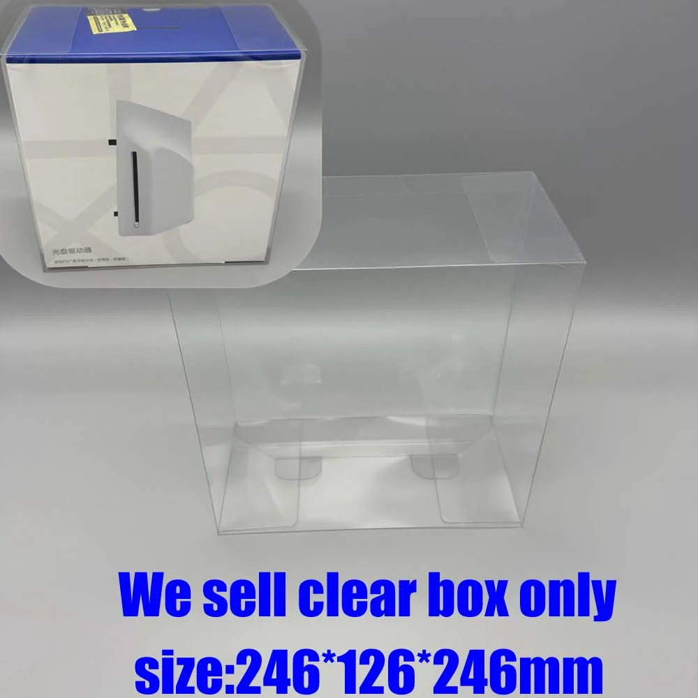 

10pcs For Sony PlayStation5 PS5 Slim PRO Disc Edition - Clear Protective Case for Console Box Display Dustproof Storage