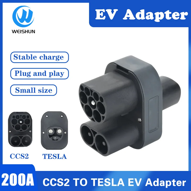 

CCS2 to Tesla EV Adaptor 200A Electric Vehicle Adapter for Car Charger Station CCS 2 to Tesla Charging Connector Convertor