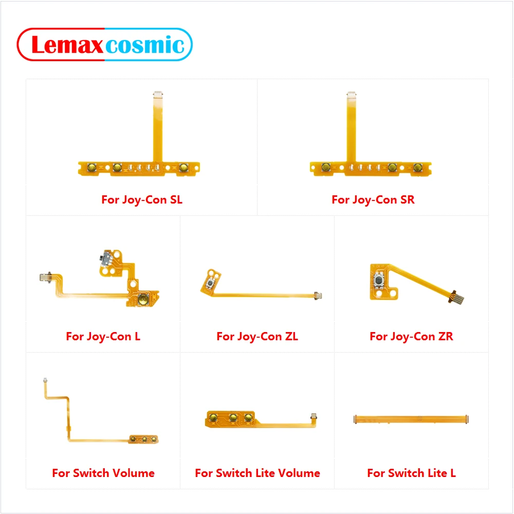 زر يسار يمين حجم الطاقة ON OFF مفتاح L SL ZR ZL SR شريط التحكم الكابلات المرنة لنينتندو سويتش لايت Joy-Con Joycon NS