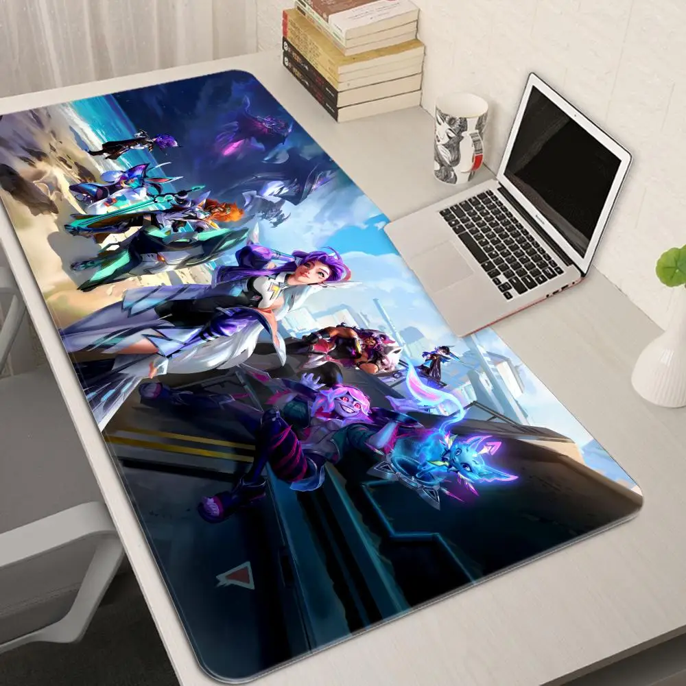 Anima Squad Seraphine Aatrox Skin Large Gaming Mouse Pad Computer Mousepad Gamer Mouse Mat Mouse Carpet Keyboard Mat Desk Pad