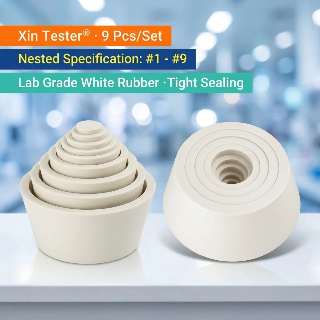 9PCS Set Lab Rubber Filter Adapter Cones #1‑#9 Flexible Cone For Laboratory Funnel Lab Filtration Connecting Sleeve Kit
