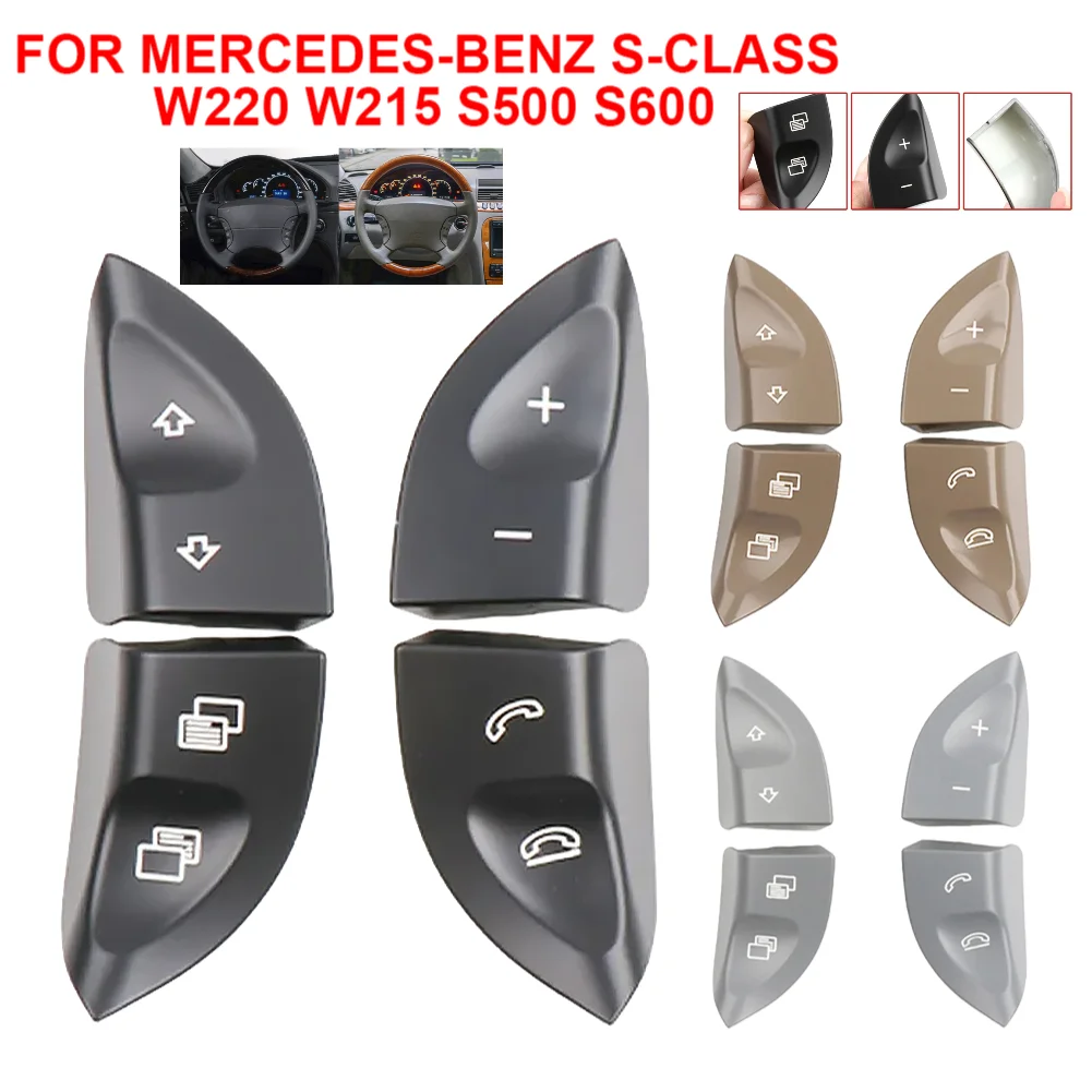 

Car Steering Wheel Switch Control Buttons Cover 2208210679 Left Right Steering Wheel Buttons Switch for Mercedes-Benz W220 W215