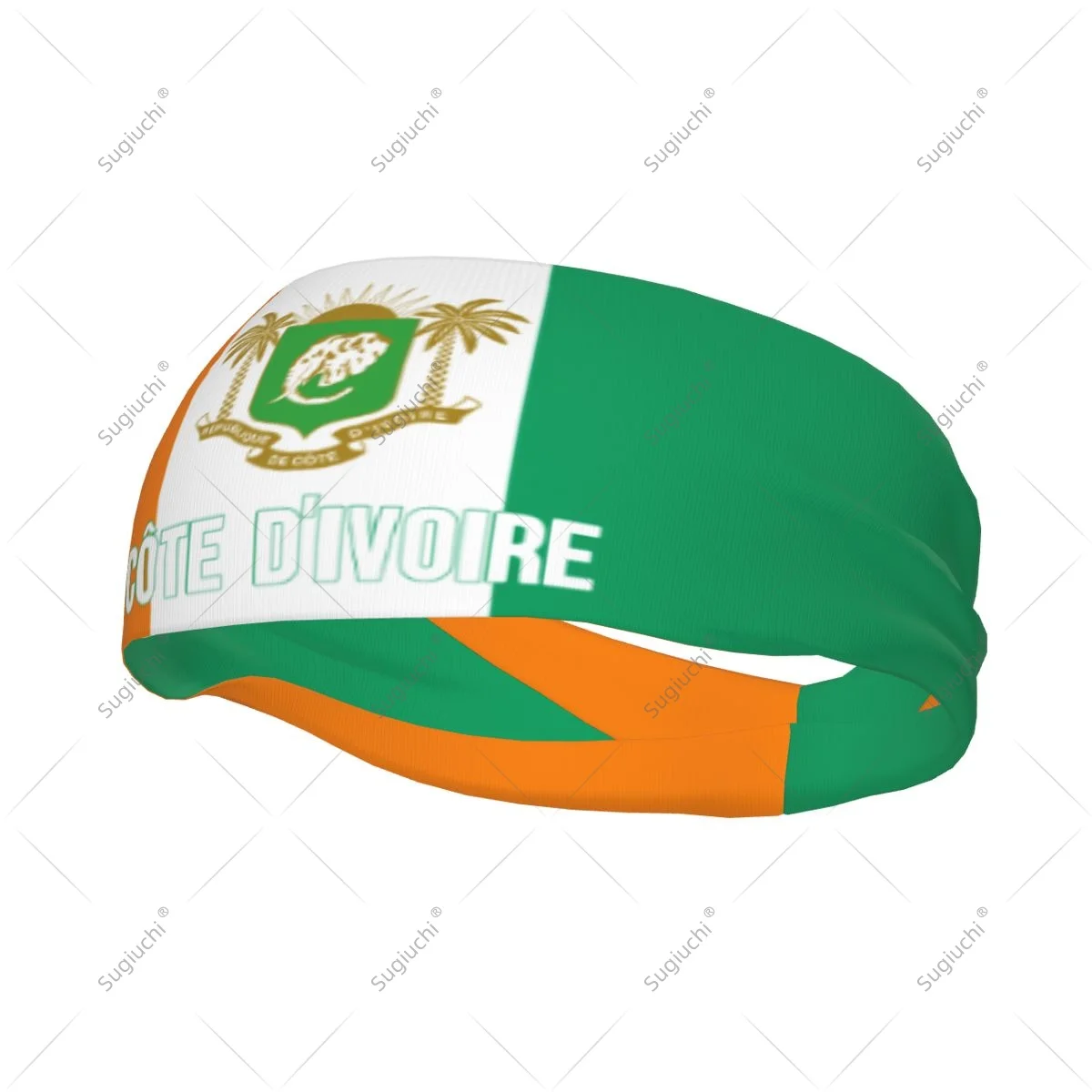 

Эластичные широкие повязки на голову с флагом Кот-д'Ивуара для мужчин и женщин, для занятий йогой, фитнесом, теннисом, бегом, занятиями в спортзале