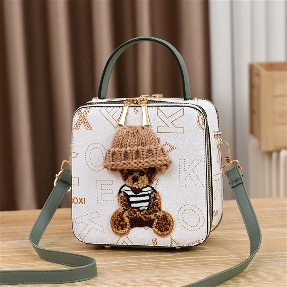 

Simple PU Leather Shoulder Bags Cute Cartoon Bear Crossbody Bag Handbags Women Female