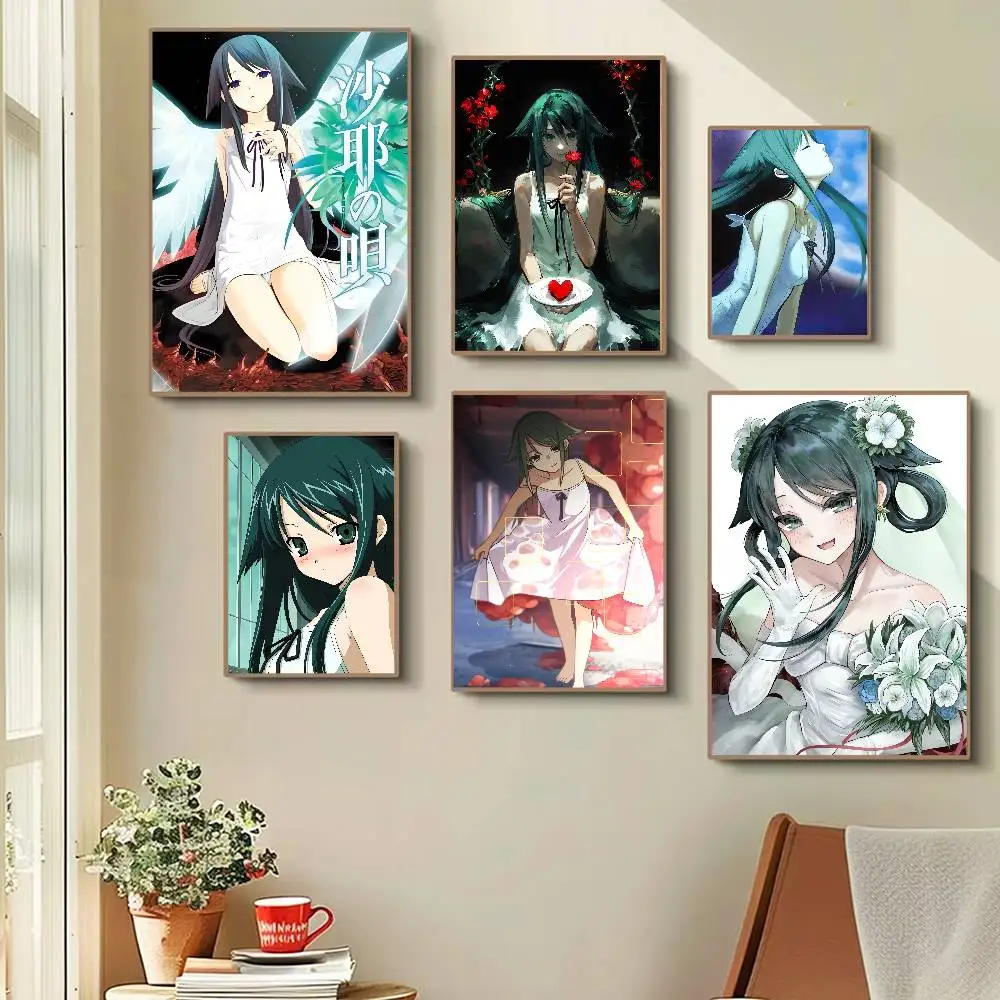 Game The Song Of Saya Funny Cute Cartoon Posters Prints Canvas Painting Wall Art Picture Living Room Home Decor