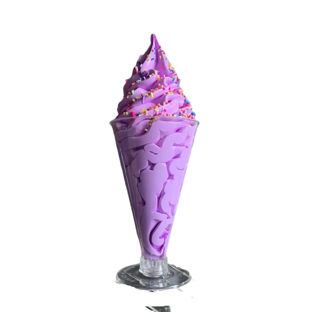 Realistic Faux Ice Cream Biscuit Purple Series Model Sweet Cake Cafe Icecreams Display Window Sundae Fake Food Cone Customize