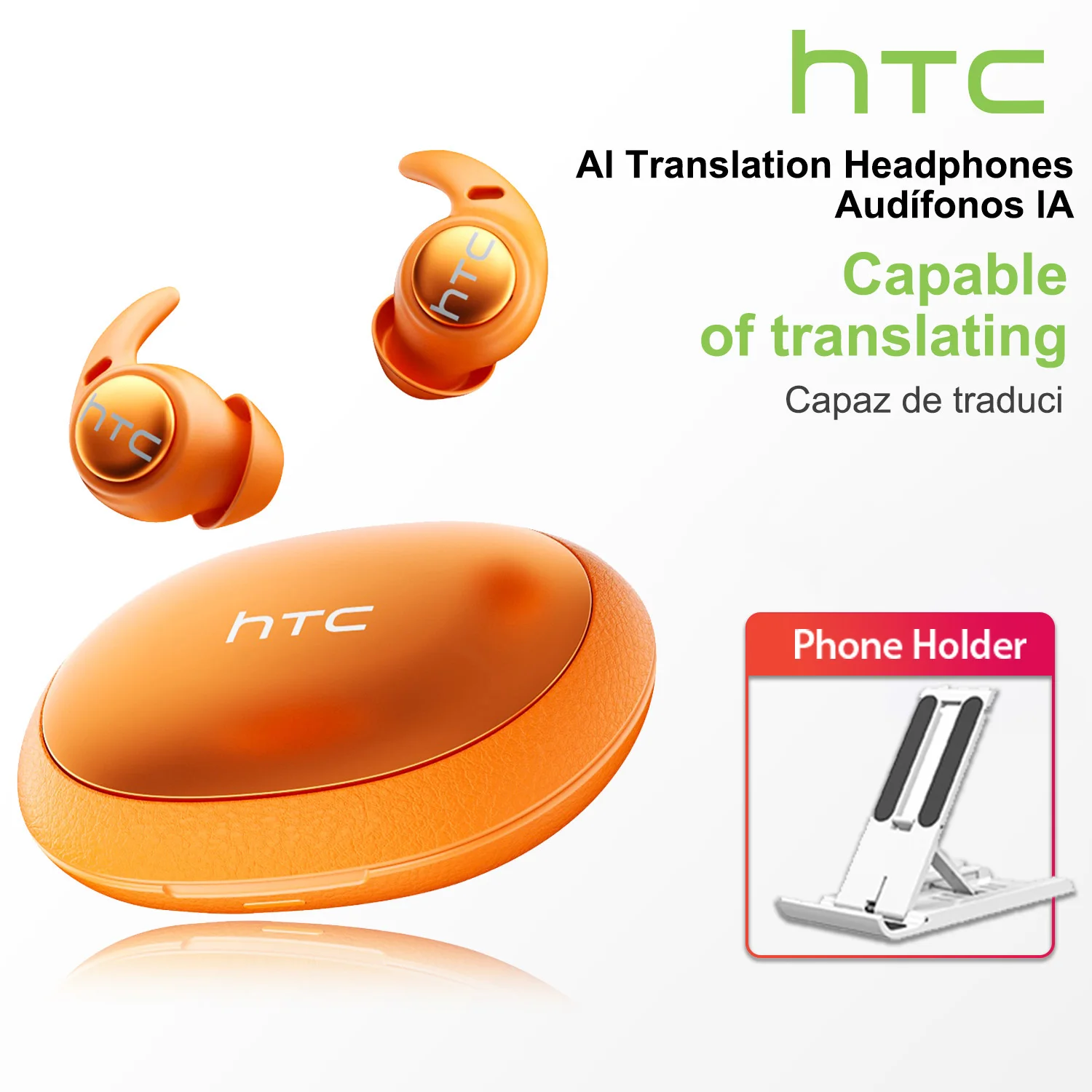HTC NE76 Schlaf-Bluetooth-Ohrhörer, KI-Übersetzer-Ohrhörer Mini Kabellose Kopfhörer 3g Ultraleicht Komfortabel Schlaffreundlich