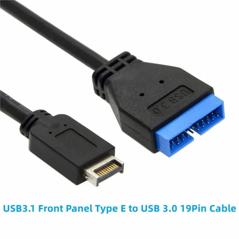 رائعة-USB 3.1 Type-C إلى USB 3.0 19/20-Pin رأس اللوحة الأمامية كابل محول للوحات الأم Asus طول 20 سنتيمتر لسطح المكتب Com