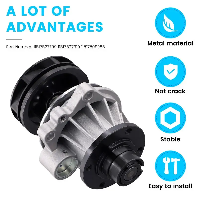 HOT-11517509985 Coolant Water Pump For BMW E46 E36 E34 320I 323CI 325CI 325I 325XI 330CI 330I 525I Z3 11517527799,11517509985 Co view 3