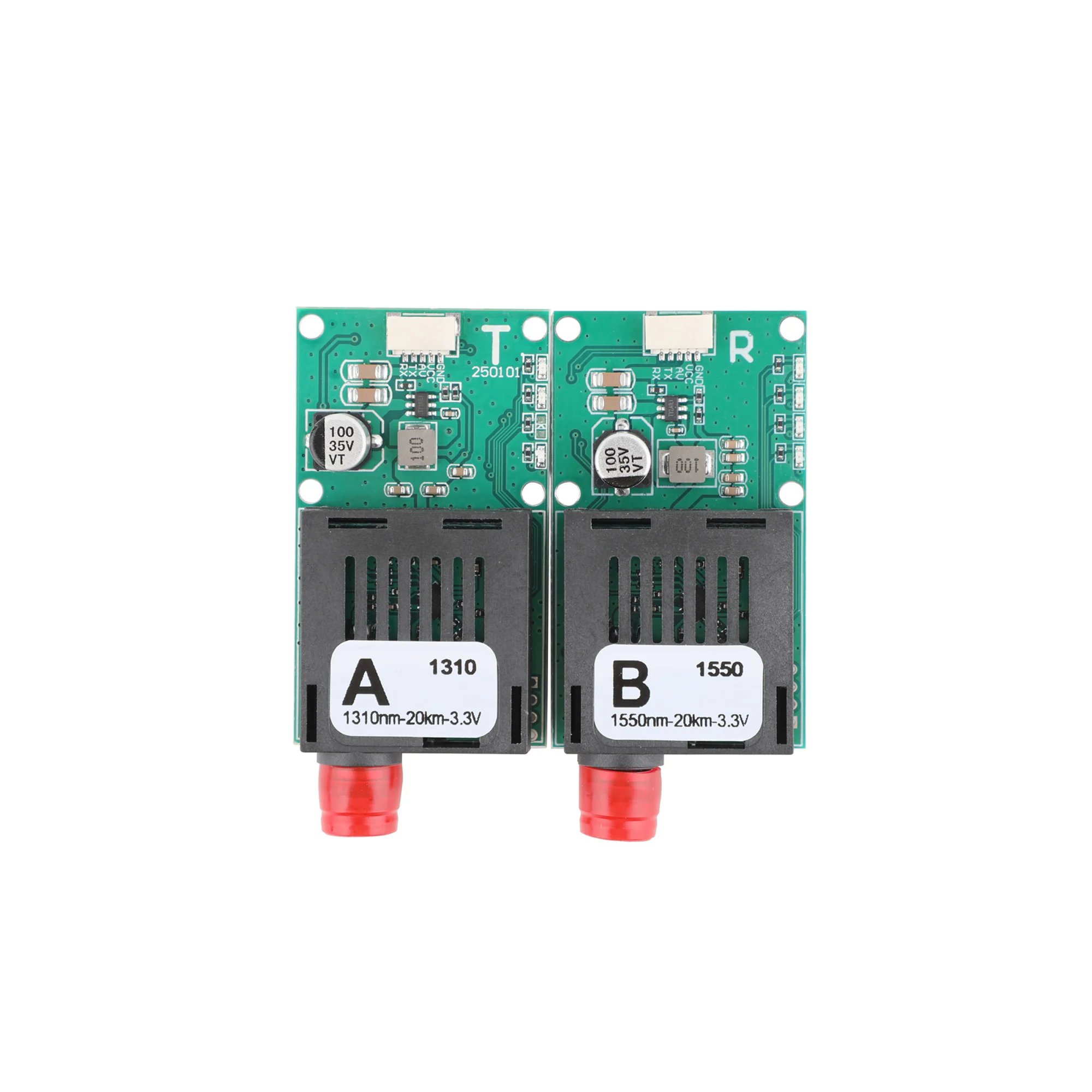 US Drone TTL Fiber Optic Transceiver, 1CH Video to UART SBUS FPV Module, Sky/Ground End 40KM Long Range, 1310nm/1550nm