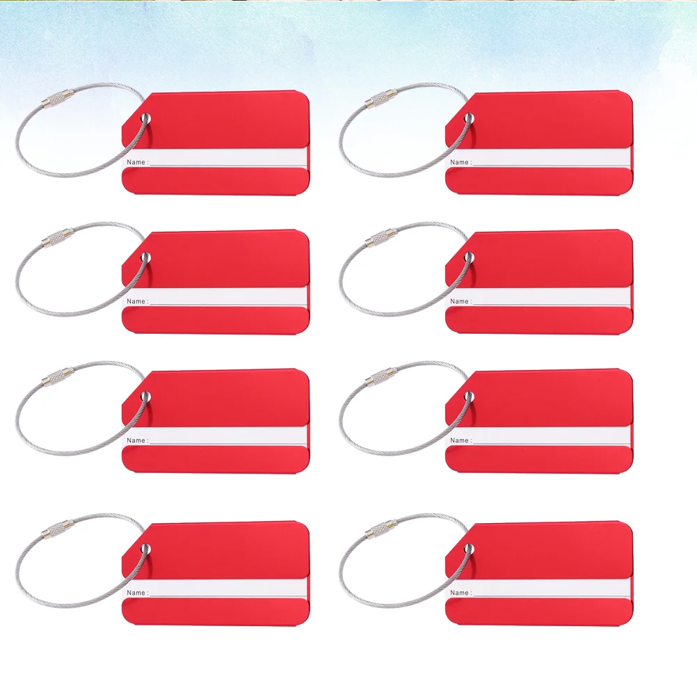 5 Pcs Handbag Tag Name Tags for Luggage Folding Suitcase Travel Labels Aluminum