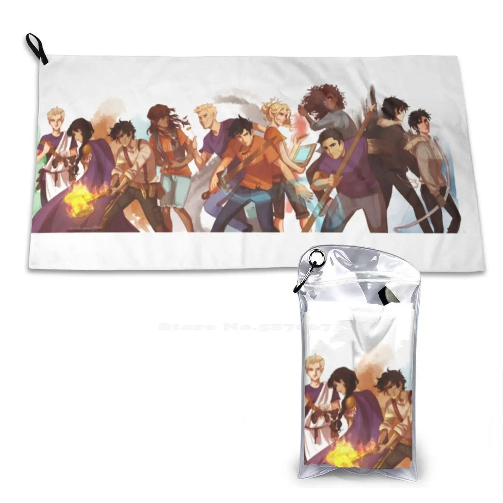 Percy Jackson-Heroes Of Olympus Soft Towel Quick Dry Beach Towel Heroes Of Olympus Thrones Of Glass Custom Printing White Ladys