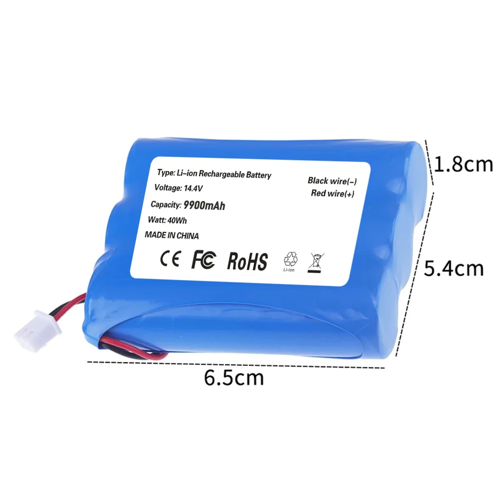3.7V 1S3P 9900mAh rechargeable Li-ion Battery for Bluetooth Speaker Small Player Solar headlights LED + XH2.54 2P Plug