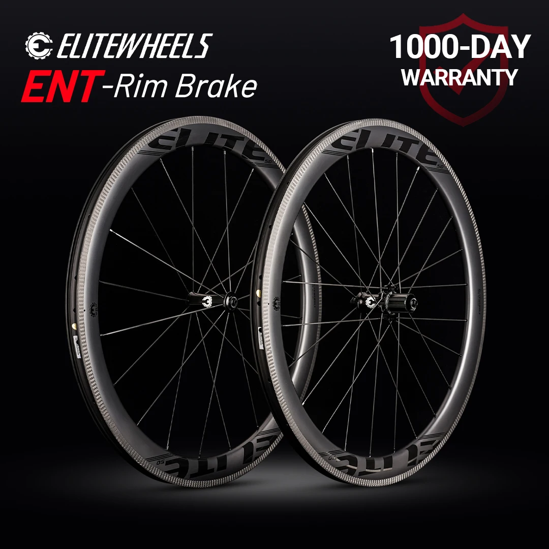ELITEWHEELS Roues de route en carbone 700c Finition UD Qualité UCI Jante en carbone Tubeless Ready Nippes Pillar 1423 Rayons Jeu de roues de course