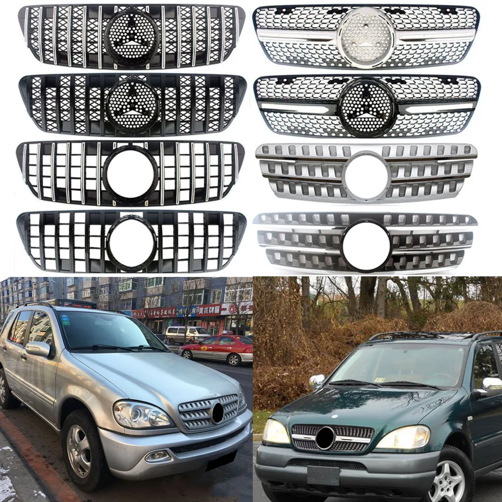 

Front Racing Kidney Radiator Grilles Body Kit Aftermarket For Mercedes Benz W163 ML-Class ML320 ML350 ML500 1998-2004