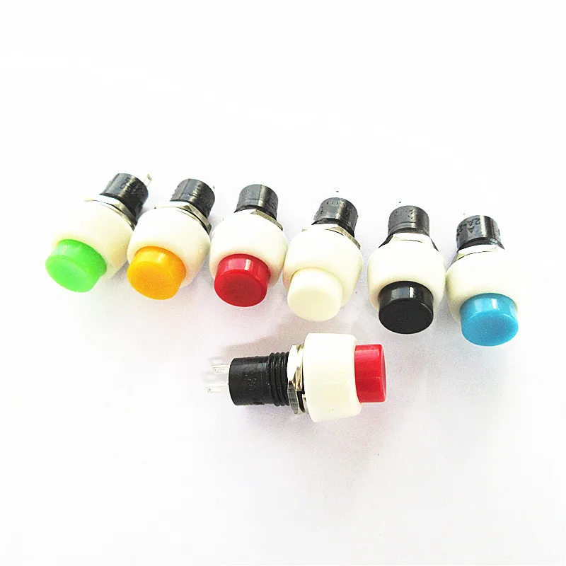 10pcs 10MM hole DS-450 DS-451 button switch, round head, self-resetting, self-locking, micro-inching button switch